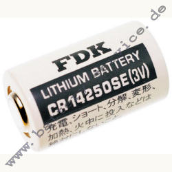 Spezialshop für Batterien und Akkumulatoren | Detailansicht | Sanyo | Sanyo  CR14250 SE - Lithium-Batterie - 1/2AA - 3V 850mAh