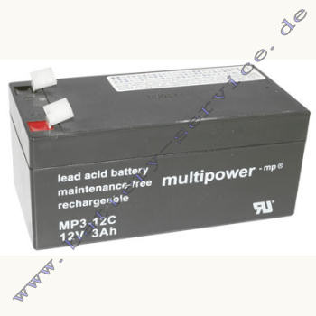 Multipower MP3-12C Bleiakku 12V 3,0Ah AGM