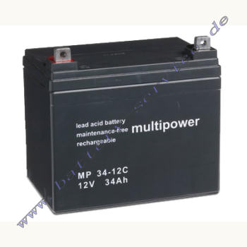 Multipower MP34-12C Bleiakku 12V 34,0Ah AGM