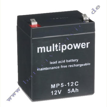 Multipower MP5-12C Bleiakku 12V 5,0Ah AGM