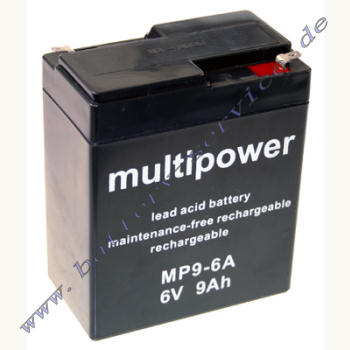 Multipower MP9-6A Bleiakku 6V 9,0Ah AGM