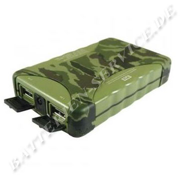 Powerbank (Zusatzakku) Camouflage 10400 Li-Ion 5V 10400 mAh 