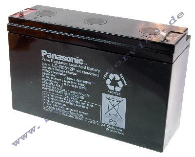 Panasonic LC-R0612P Bleiakku 6V 12,0Ah AGM