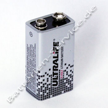 Ultralife U9VL Lithium-Batterie für RWA-Anlagen - 9 V 1200 mAh